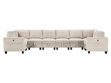 Walterboro Beige 8-Piece Sectional with Storage Pouches - Ornate Home