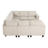 Walterboro Beige 8-Piece Sectional with Storage Pouches - Ornate Home