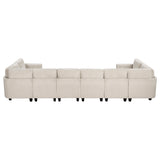 Walterboro Beige 8-Piece Sectional with Storage Pouches - Ornate Home