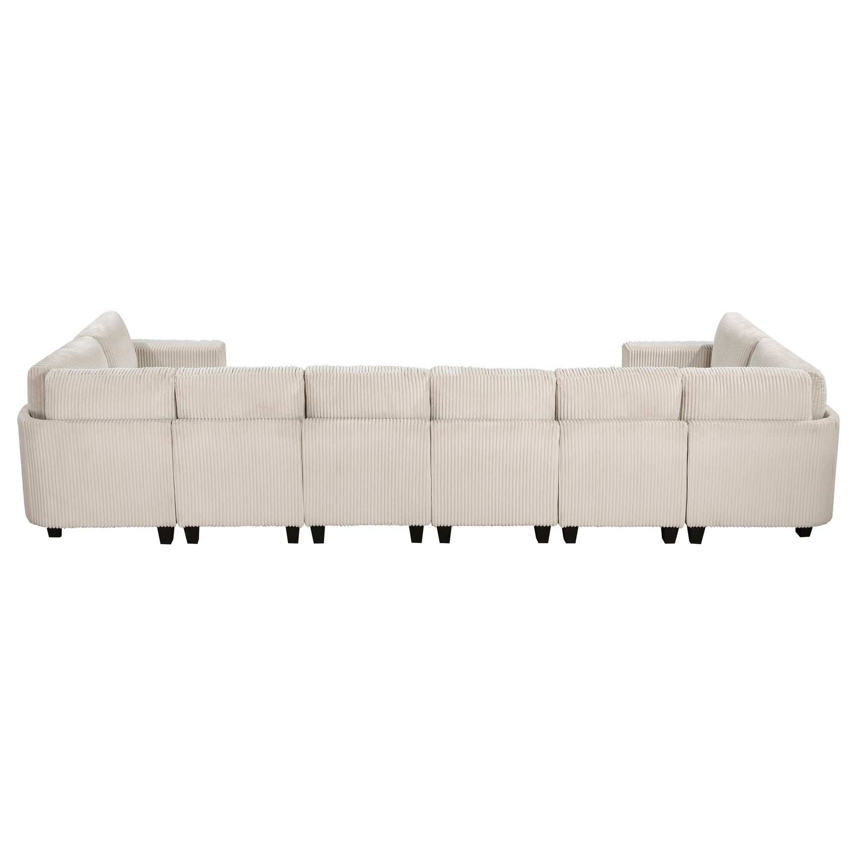 Walterboro Beige 8-Piece Sectional with Storage Pouches - Ornate Home