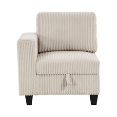 Walterboro Beige 8-Piece Sectional with Storage Pouches - Ornate Home