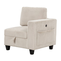 Walterboro Beige 8-Piece Sectional with Storage Pouches - Ornate Home