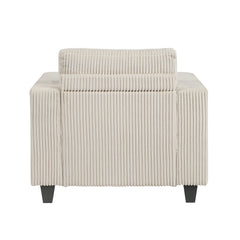 Walterboro Beige Chair w/ Storage Pouches & Charging Ports - Ornate Home