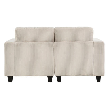 Walterboro Beige Loveseat with Storage Pouches - Ornate Home