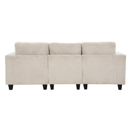Walterboro Beige Sofa with Storage Pouches - Ornate Home