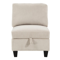 Walterboro Beige Sofa with Storage Pouches - Ornate Home