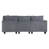 Walterboro Dark Gray 4-Piece Sectional with Storage Pouches - Ornate Home