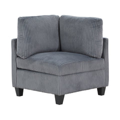 Walterboro Dark Gray 4-Piece Sectional with Storage Pouches - Ornate Home