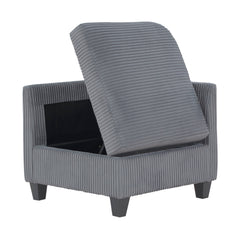 Walterboro Dark Gray 4-Piece Sectional with Storage Pouches - Ornate Home
