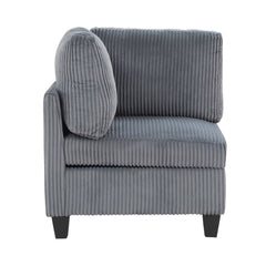 Walterboro Dark Gray 5-Piece Sectional with Storage Pouches - Ornate Home