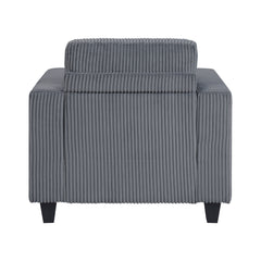 Walterboro Dark Gray Chair w/ Storage Pouches & Charging Ports - Ornate Home