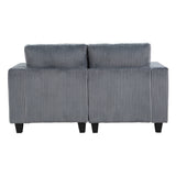 Walterboro Dark Gray Loveseat with Storage Pouches - Ornate Home