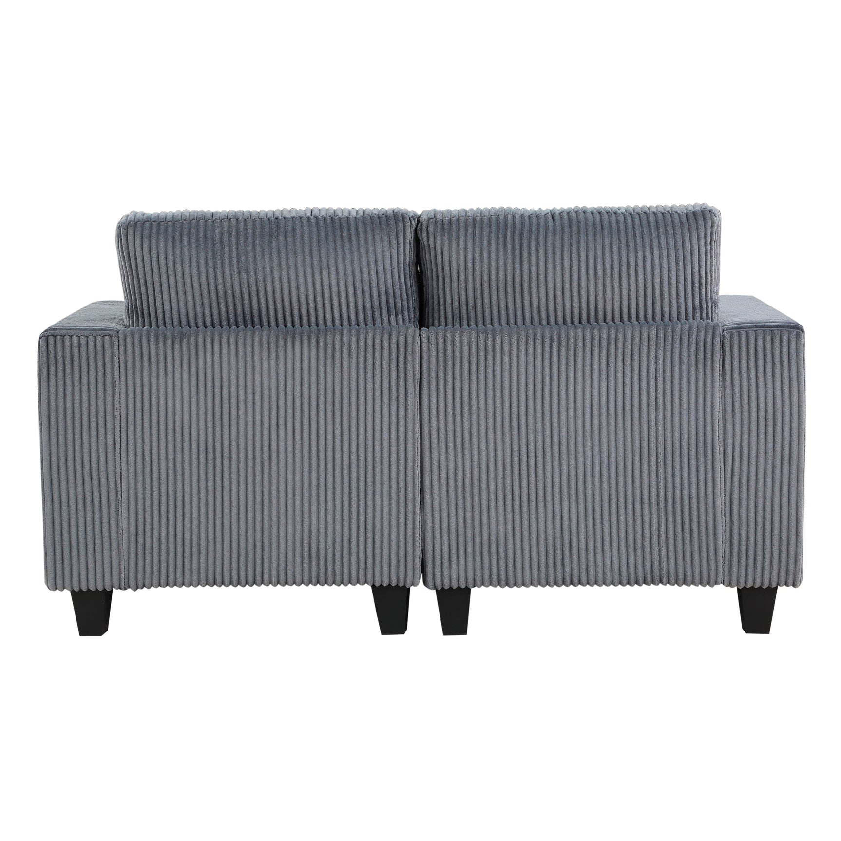 Walterboro Dark Gray Loveseat with Storage Pouches - Ornate Home