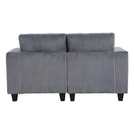 Walterboro Dark Gray Loveseat with Storage Pouches - Ornate Home