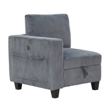 Walterboro Dark Gray Loveseat with Storage Pouches - Ornate Home