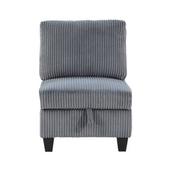 Walterboro Dark Gray Sofa with Storage Pouches - Ornate Home