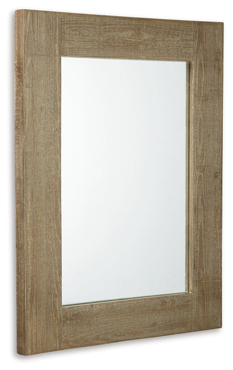 Waltleigh Distressed Brown Accent Mirror - Ornate Home