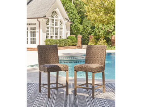 Walton Bridge Driftwood Outdoor Bar Stool (Set of 2) - Ornate Home
