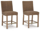 Walton Bridge Driftwood Outdoor Bar Stool (Set of 2) - Ornate Home