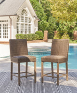 Walton Bridge Driftwood Outdoor Bar Stool (Set of 2) - Ornate Home