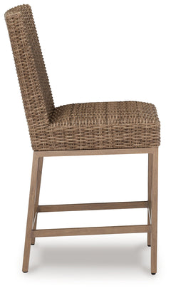 Walton Bridge Driftwood Outdoor Bar Stool (Set of 2) - Ornate Home