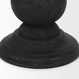 Wanda Matte Black Wood Pillar Candle Holders (Set of 2) - Ornate Home