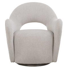 Wander Brown Fabric Swivel Chair - Ornate Home