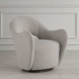 Wander Brown Fabric Swivel Chair - Ornate Home