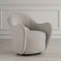 Wander Brown Fabric Swivel Chair - Ornate Home