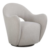 Wander Brown Fabric Swivel Chair - Ornate Home