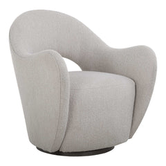 Wander Brown Fabric Swivel Chair - Ornate Home