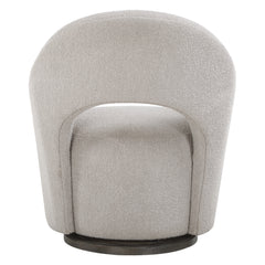 Wander Brown Fabric Swivel Chair - Ornate Home