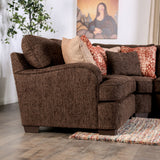 Wanstead Dark Brown/Rust Sectional - Ornate Home