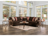 Wanstead Dark Brown/Rust Sectional - Ornate Home