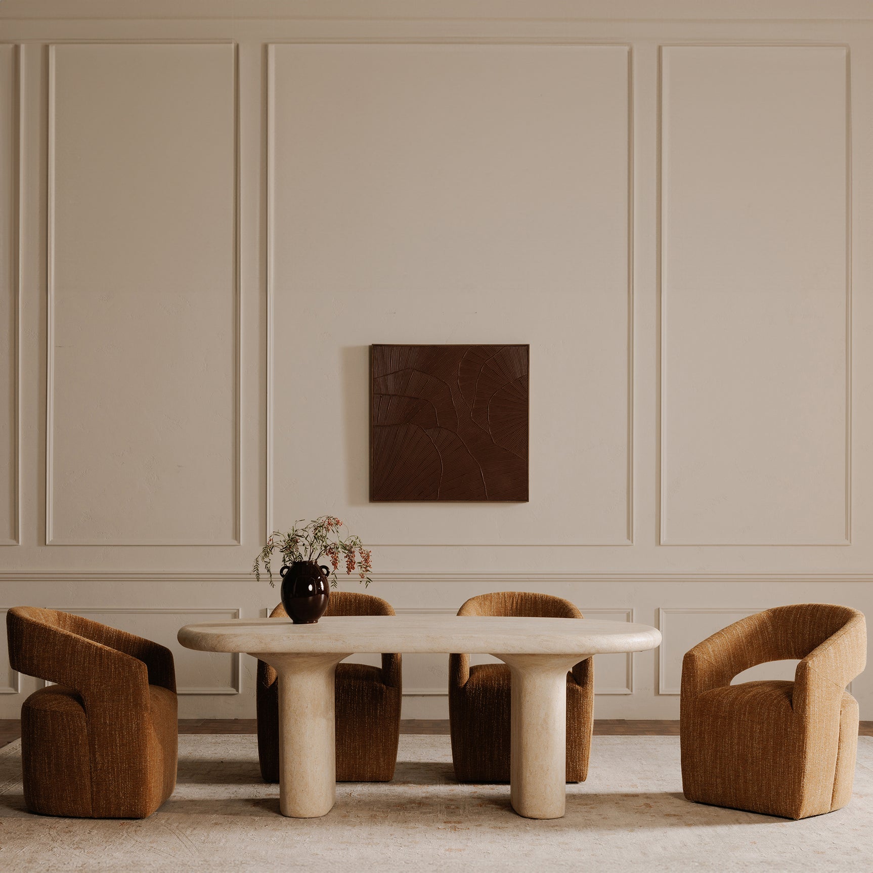 Warby Beige Outdoor Dining Table - Ornate Home