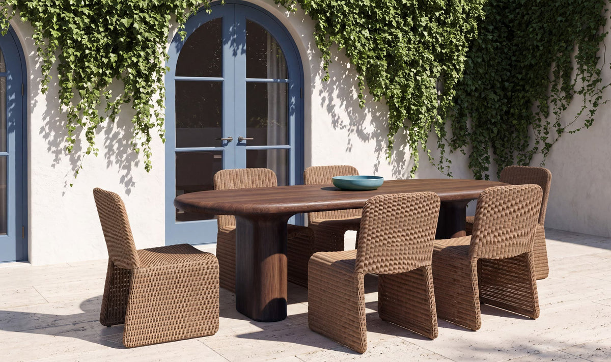 Warby Brown Outdoor Dining Table - Ornate Home