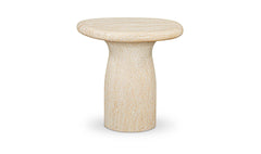 Warby Faux Travertine Outdoor Side Table - Ornate Home