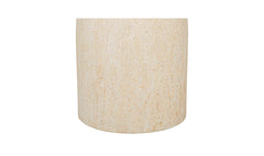 Warby Faux Travertine Outdoor Side Table - Ornate Home