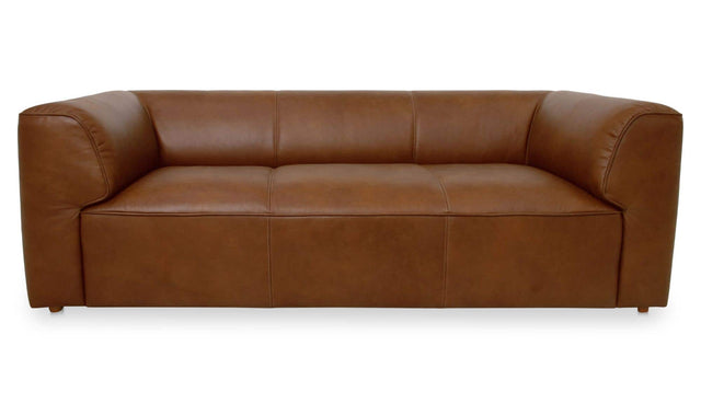 Ward Brown Leather Sofa - Ornate Home