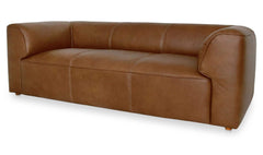 Ward Brown Leather Sofa - Ornate Home