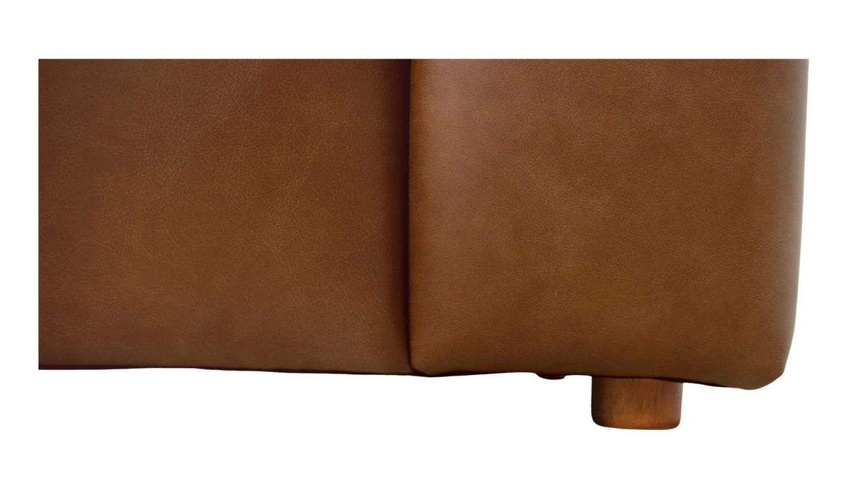 Ward Brown Leather Sofa - Ornate Home