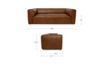 Ward Brown Leather Sofa - Ornate Home