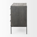 Ward Brown Wood and Iron 3 Drawer Accent Cabinet - Ornate Home