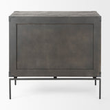 Ward Brown Wood and Iron 3 Drawer Accent Cabinet - Ornate Home