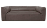 Ward Slate Brown Leather Sofa - Ornate Home