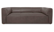 Ward Slate Brown Leather Sofa - Ornate Home