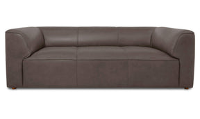 Ward Slate Brown Leather Sofa - Ornate Home