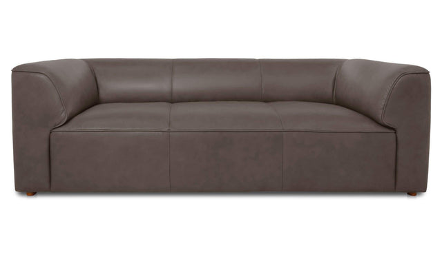 Ward Slate Brown Leather Sofa - Ornate Home