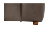 Ward Slate Brown Leather Sofa - Ornate Home