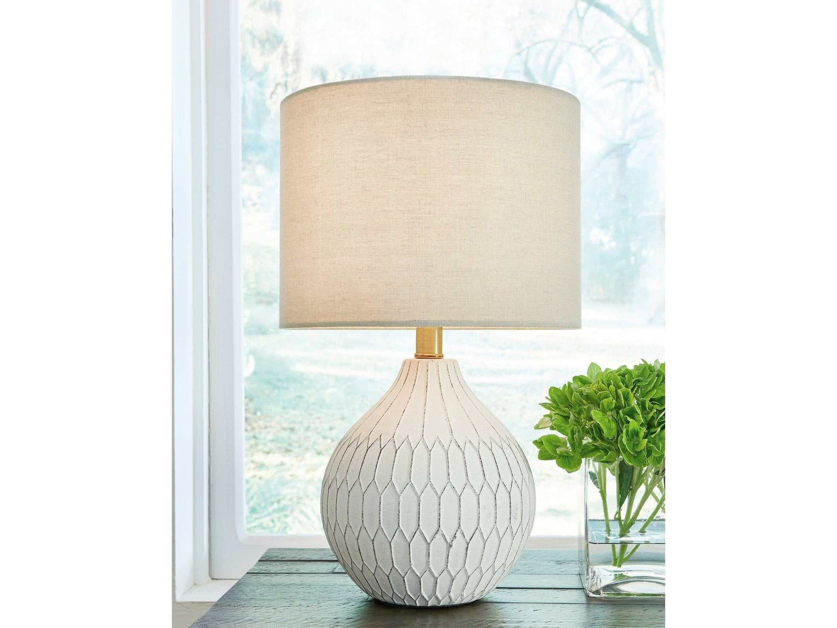 Wardmont White Table Lamp (Online Special Price) - Ornate Home